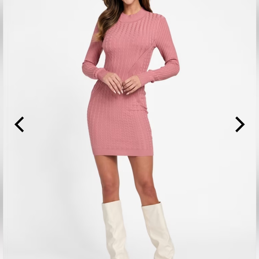 Guess Devin Mock Neck Sweater Dress (XS)
